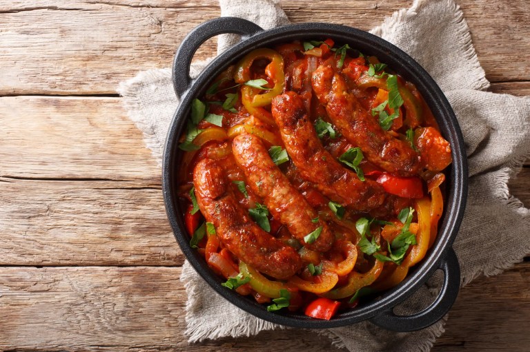 roth recipe sauvignon blanc braised sausage and peppers