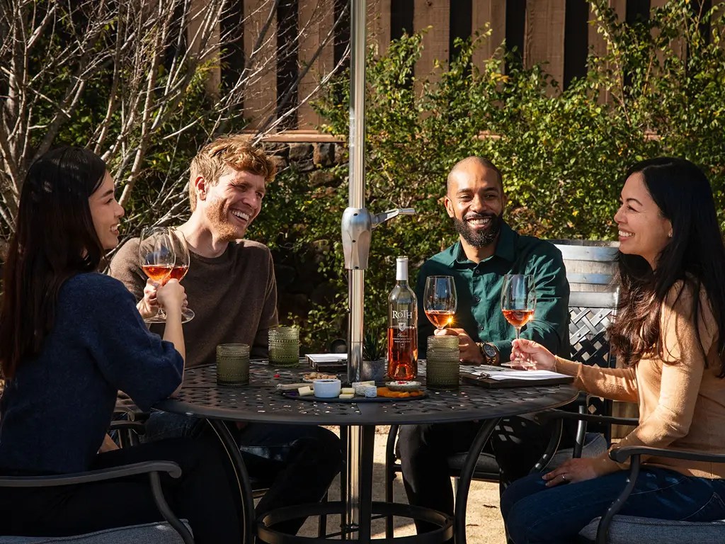 roth estate experiences tasting on the terrace