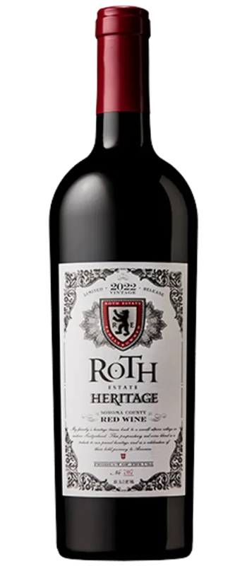 roth estate heritage red blend bottle shot